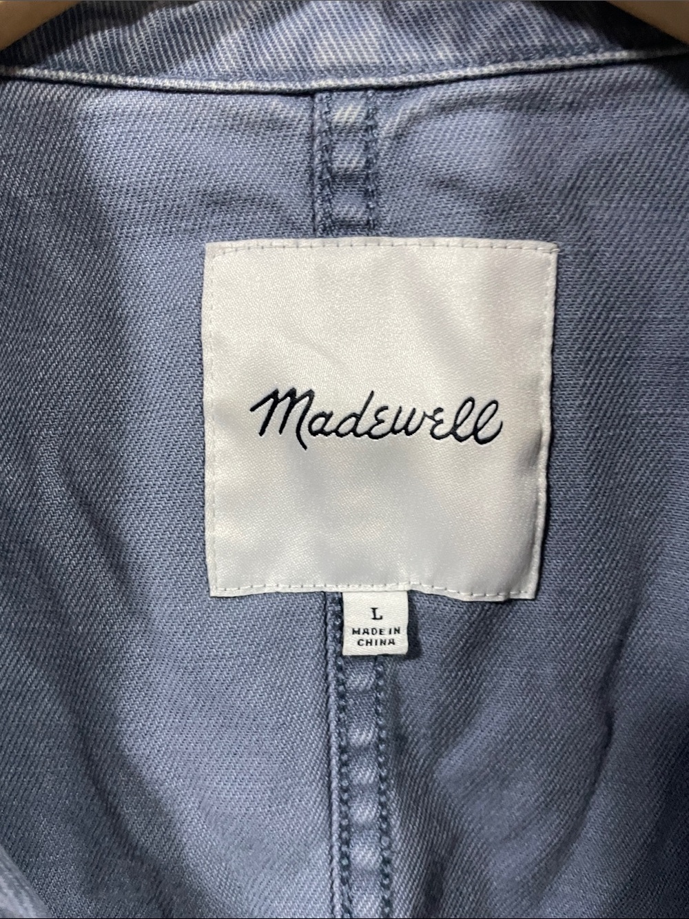Madewell Slate Blue Cotton Bomber chore workwear Jacket - Picture 2 of 3